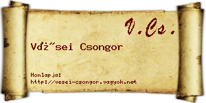 Vései Csongor névjegykártya